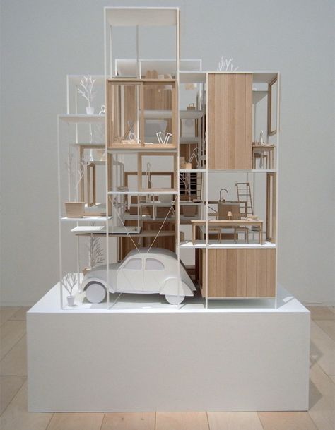 - model for 'House NA' by the Sou Fujimoto group Sou Fujimoto House, Sou Fujimoto, Arch Model, Architecture Model Making, Japanese Architecture, Architecture Presentation, House Made, Concept Architecture, Model Making