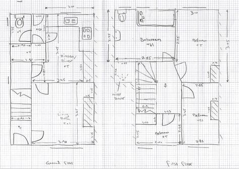 How to draw a floor plan using a pencil and paper - 7 easy steps Draw Floor, Easy Steps To Draw, Floor Plan Sketch, Steps To Draw, Simple Floor Plans, Unique Floor Plans, Interior Staircase, Window Drawing, Easy Drawing Steps