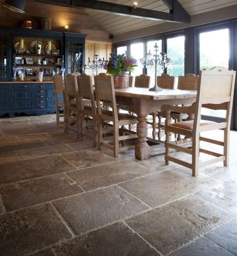 Blond Barr Provence  Bar blond Provence limestone.  widths : 40cm-45cm-50cm Format: cathedral Thickness: 3cm  See pictures of slabs with original patina, and cleaned. Important stock.  Shipping International        Materials: Stone  Format: Opus Romain  Thickness: 3cm(1,2")  Price: € on request  Quantity: 100 m2 (1076 sft)  Dimensions: Cathedral Size  Number Code: 001015 Kitchen Floor Tile Design, Limestone Floors, Floor Tiles Design, Flagstone Flooring, Stone Floor, Limestone Flooring, Country Dining, Natural Stone Flooring, Kitchen Patio