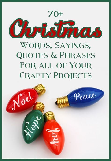 Christmas Sayings, Quotes and Phrases to use for signs, cards, decor, gift tags, etc. Cute Christmas Quotes, Christmas Sayings, Christmas Phrases, Sayings And Phrases, Card Sayings, Christmas Fonts, Christmas Words, Christmas Quotes, Christmas Signs