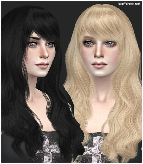 Simista's Retexture / Edit Cazy`s Sorrow hairstyle retextured Long hairstyles for Females ~ Sims 4 Hairs Sims 4 Hair Male, Sims 2 Hair, Mod Hair, Sims 4 Cc Kids Clothing, Side Bangs Hairstyles, Side Part Hairstyles, Free Sims 4, Sims 4 Cc Makeup, Sims 4 Body Mods