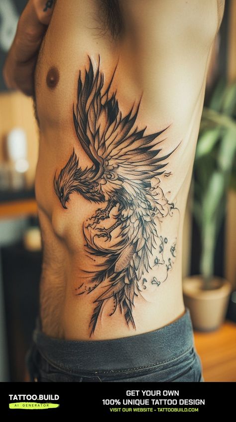 Rib Tattoo Ideas For Guys: The Ultimate Guide - Tattoo Build Ribs Tattoos For Guys, Badass Tattoo For Men, Man Rib Tattoo, Badass Tattoos Men, Tattoos For Ribs, Tattoo Ribs Men, Rib Tattoos Men, Men Rib Tattoo, Men’s Rib Tattoo