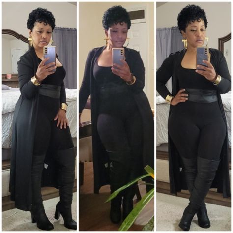 How To Wear A Catsuit Outfit, Black Cat Suit Outfit, Catsuit And Boots, Black Bodysuit Outfit Fall, Plus Size Catsuit Outfit Ideas, Plus Size All Black Outfit Night, Plus Size Catsuit Outfit, Catsuit Outfit Ideas, Black Catsuit Outfit