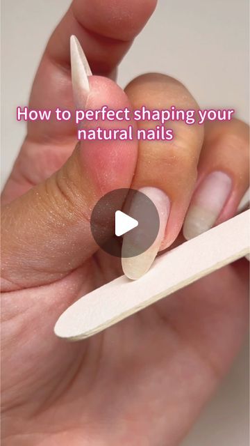 Sweetie Nail Supply on Instagram: "In this tutorial, we'll show you how to file your nails into your desired shape. Which shape is your favorite? 👀

Products featured:
Cuore Wooden Nail File 100/180 Grit

Check out the nail files we have available at www.sweetienailsupply.com

#nailtutorial #structuredmanicure #gelnails #koreangelnails #diami #sweetienailstyles #sweetienailsupply" Nails Round Shape Designs, Nail Shaped Acrylic, Diy Nail File, Shaping Your Nails, How To Shape An Almond Nail, Almond Nails Filing, How To File Your Nails Almond, How To Round Nails, Nail Shape For Small Hands