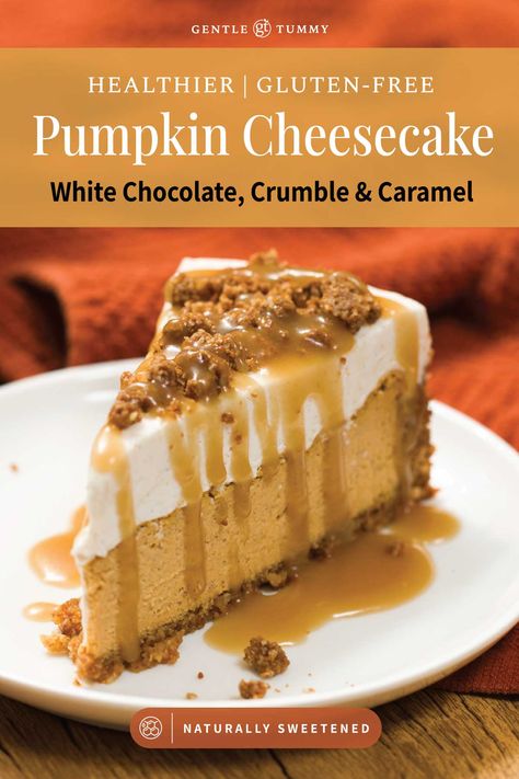 Healthier Gluten Free Olive Garden Pumpkin Cheesecake Olive Garden Cheesecake Recipe, Olive Garden Pumpkin Cheesecake Recipe, Olive Garden Pumpkin Cheesecake, Fall Cheesecake, Gluten Free Pumpkin Cheesecake, Cinnamon Crumble, Pumpkin Pecan Pie, Gluten Free Cheesecake, Oat Crumble