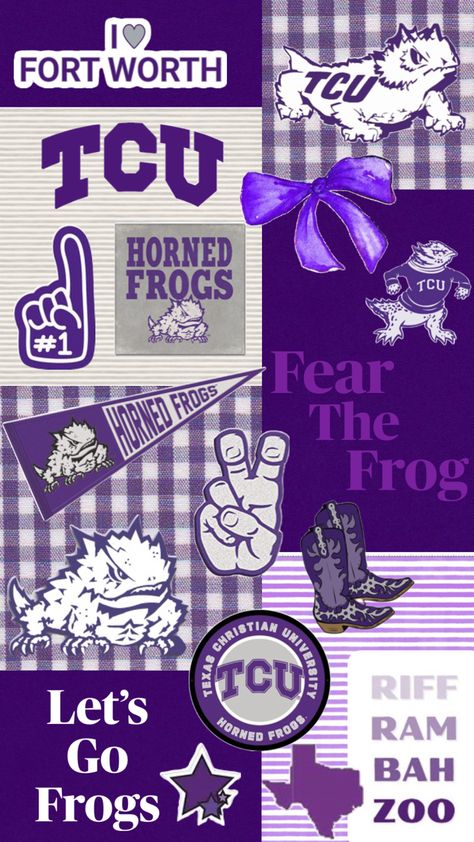 Collage, wall art, print, preppy, Texas Christian university, Fort Worth Tcu Dorm, Speak It Into Existence, Collage Wall Art, Christian University, Tcu Horned Frogs, Texas Christian University, Horned Frogs, Dream College, Iphone Wallpaper Photos