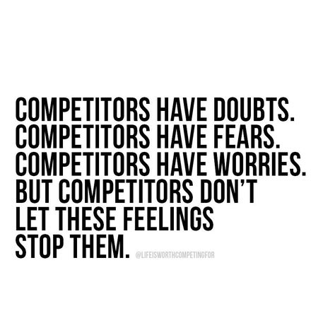 Competitors aren't stopped Quotes About Competition, Sports Psychology Quotes, Sporty Quotes, Competition Quotes, Healthy Inspiration, Competition Prep, Workout Quotes, Sports Psychology, Business Motivational Quotes