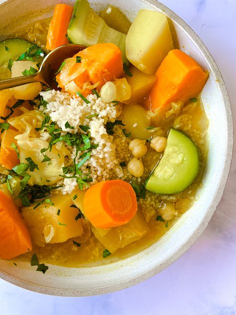 Couscous Soup Couscous Soup, Making Couscous, Autumn Foods, Vegetable Couscous, Baked By Melissa, Weeknight Dinner Ideas, Carrots Potatoes, Homemade Soups, Soups Stews Chilis