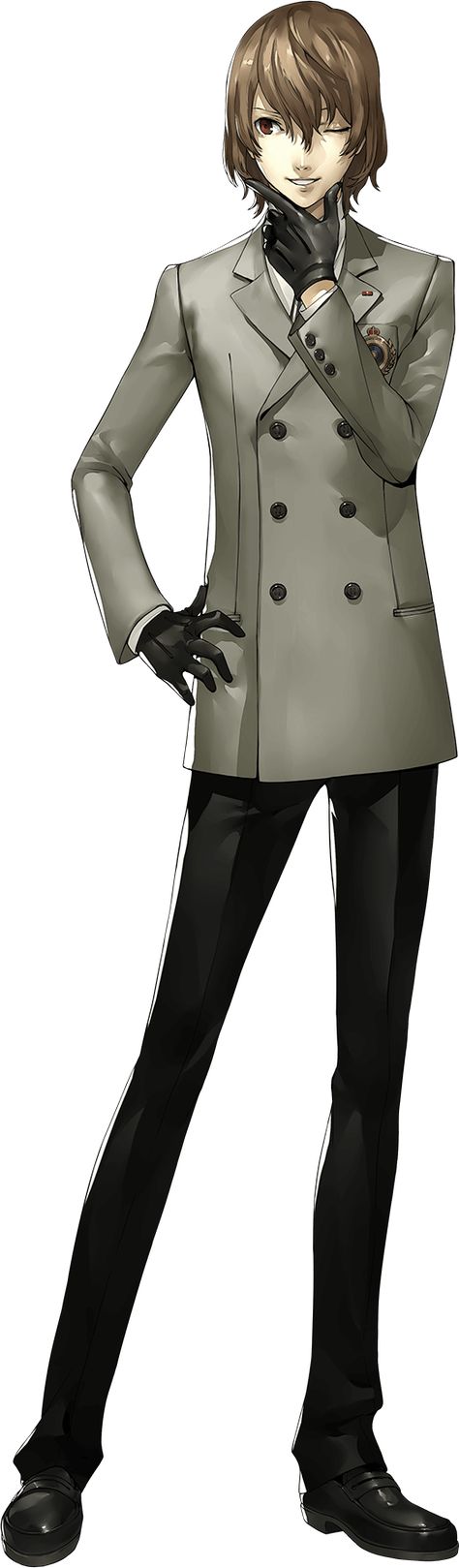 List of Persona 5 Characters | Megami Tensei Wiki | FANDOM powered by Wikia Persona 5 Goro, Persona 5 Memes, Persona Q, Persona Five, Goro Akechi, New Cinema, Summer Uniform, Heart Illustration, Shin Megami Tensei