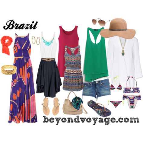 What to pack: Brazil Travel Outfits For Brazil, What To Pack For Brazil, Brazil Holiday, Rio Travel, Brazil Clothing, Brazil Trip, Cruise Style, Brazil Vacation, Travel Brazil