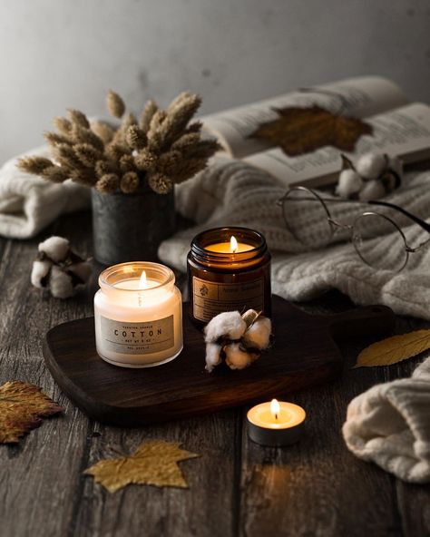 2,688 Likes, 20 Comments - FLATLAY • FOOD PHOTOGRAPHY (@margeriam) on Instagram: “Autumn is the time for comfort, for good food and warmth, for the touch of a friendly hand and for…” Candle Styling Photography, Candle Shoot, Candles Aesthetic Cozy, Candle Pics, Autumn Pics, Witchy Candle, Flatlay Food, Candles Cozy, Candle Photography Ideas