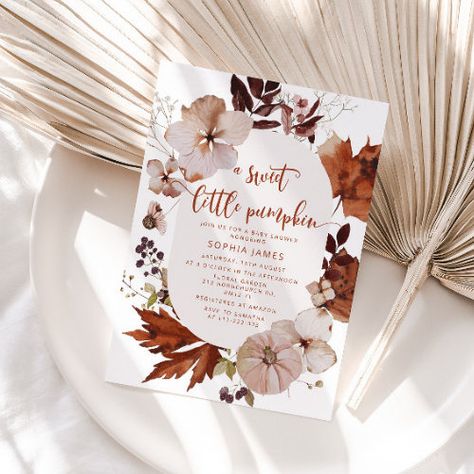 Fall Boho pumpkin baby shower for $2.98 - Pregnancy Announcements Boho Pumpkin, Rustic Baby Shower Invitations, Fall Baby Shower Invites, Boho Baby Shower Invitations, Pumpkin Baby, Rustic Baby Shower, Baby Shower Pumpkin, Rustic Invitations, Boho Baby Shower