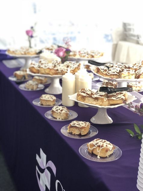 Cinnamon roll display Cinnamon Roll Display Party Ideas, Cinnamon Rolls Wedding Display, Cinnamon Roll Bar At Wedding, Cinnamon Roll Wedding Display, Cinnamon Rolls Display, Wedding Cinnamon Rolls, Cinnamon Roll Display, Cinnamon Rolls Wedding, Cinnamon Roll Wedding