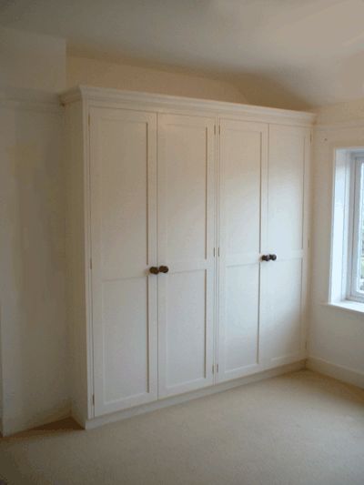 Bespoke Hand-Painted Fitted Double Bedroom Wardrobes. Pigeon Holes. Enlargements 1 (Three Pictures Total = 1.5 MB) Rental Updates, Built In Wardrobe Doors, Bedroom Closet Ideas, Built In Wardrobe Designs, Diy Closet Doors, Standing Closet, Bedroom Built Ins, Closet Planning, Closet Built Ins