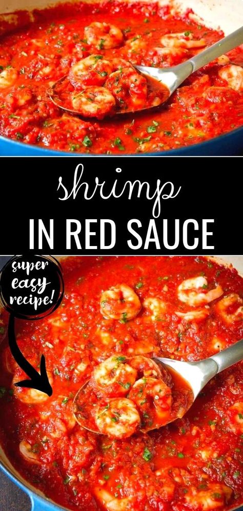 Pasta Sauce With Shrimp, Shrimp Pasta Sauce Recipes, Red Shrimp Pasta, Seafood Red Sauce Pasta, Tomato And Shrimp Recipe, Seafood In Red Sauce, Shrimp And Tomato Pasta, Shrimp Spaghetti Recipes Easy, Seafood Red Sauce Recipe