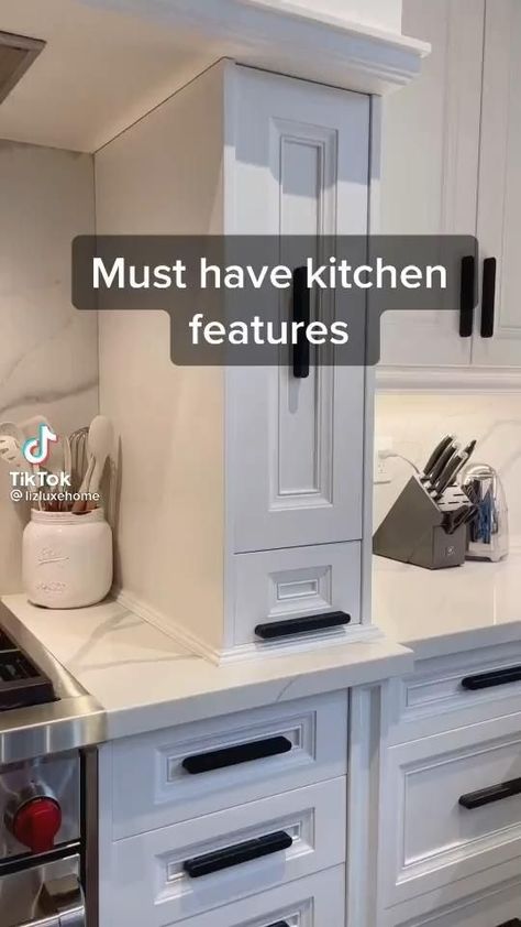 #kitchenmakeover #kitchenrenovation #kitchenreno Kitchen Color Scheme, Appliance Storage, Kitchen Appliance Storage, Kitchen Cabinet Layout, Kitchen Layout Plans, Home Office Inspiration, Kabinet Dapur, Kitchen Cupboard Designs, The Perfect Kitchen