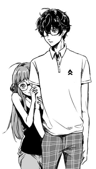 Persona 5 Futaba - Imgur Height Difference Couple Drawing, Futaba Sakura, Height Difference, Persona 5 Joker, Shin Megami Tensei Persona, Akira Kurusu, Persona 3, Megami Tensei, Joker Is