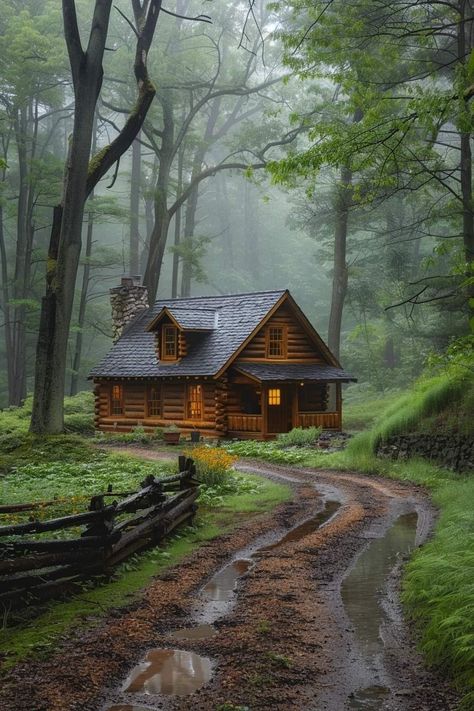 Run Down Cabin In The Woods, Cabin In The Woods Photography, A House In The Forest, Cabin In The Middle Of Nowhere, Cabins And Cottages In The Woods, House In The Woods Aesthetic, Farm Cottage Aesthetic, Cottage In The Woods Fairytale, Cabin In The Woods Aesthetic