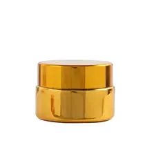 Luxury gold electroplating cream jar gold 30g 50g cosmetic glass eye cream jar Luxury Cosmetics, Plastic Jars, Gold Cream, Glass Eyes, Buy Gold, Gold Glass, Eye Cream, Glass Jar, Face Cream