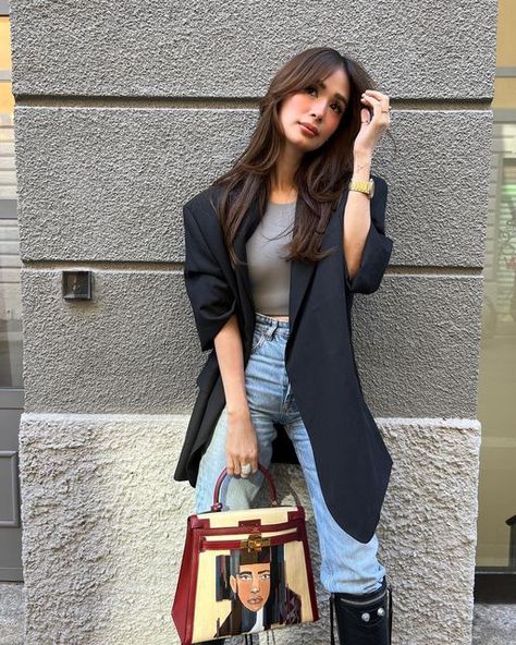 Heart Evangelista Outfit, Heart Evangelista Style, Heart Evangelista, Semi Casual, Hair Envy, Blazer Outfits, Hairstyles With Bangs, Classy Outfits, Casual Style