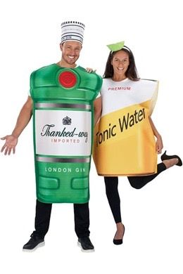 Gin And Tonic Costume, Couples Fancy Dress, Themed Nights, Bbq Parties, London Gin, Gin Brands, Green Tunic, Halloween Costumes For Couples, Costume Store