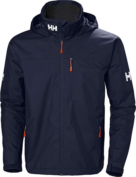 Amazon.com: Helly-Hansen Mens Crew Hooded Waterproof Sailing Jacket : Clothing, Shoes & Jewelry Sailing Gear, Sailing Jacket, Polartec Fleece, Heavy Jacket, Helly Hansen, Shell Jacket, Country Outfits, Lightweight Jacket, Hooded Jacket