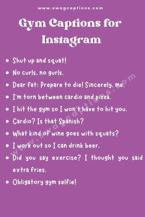 Gym Captions for  Instagram Post Gym Selfie Quotes, Fitness Reel Captions, Post Workout Feeling Quotes, Cute Gym Captions, Witty Gym Quotes, Gym Photo Dump Captions, Glute Captions Instagram, Gym Story Names, Gym Funny Captions