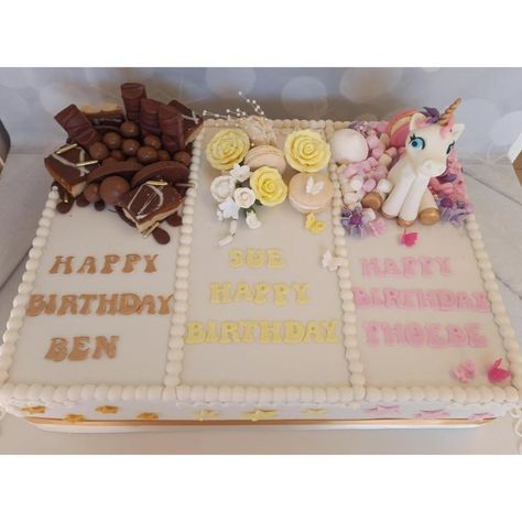 a cake for 3 people Bday With Friends, Birthday Sheet Cakes, My Birthday Cake, Flower Pot Art, Cake Decorating Piping, 1 Cake, 30th Bday, Buttercream Cakes, Sheet Cakes