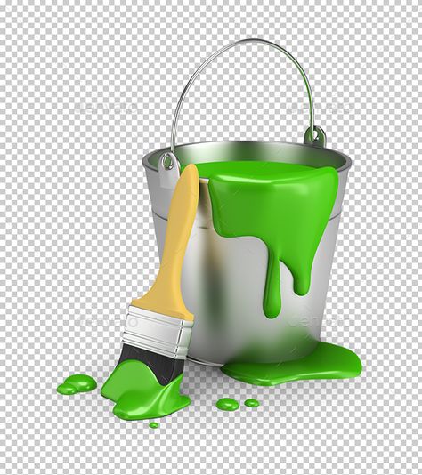 Bucket of #Green Paint - #Objects #3D #Renders Download here: https://graphicriver.net/item/bucket-of-green-paint/19726288?ref=alena994 Dripping Paint Art, Paint 3d, Paint Games, Painting Logo, Painted Post, 3d Design Projects, Paint Buckets, Object Drawing, 3d Image