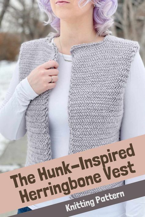 As spring approaches, it's time to shed those heavy coats and embrace the lighter layers. Step into the sunshine with confidence as you pull out your vests and take a leisurely stroll outdoors. This season, we introduce the herringbone vest that effortlessly combines structure and style. While the dense stitch gives it a boxier and more structured appearance, don't be fooled. This vest is expertly designed to fit your body perfectly, with a flattering shape in the upper arm area... Herringbone Knit, Walk Outside, Vest Knit, Herringbone Vest, Knit Cardigan Pattern, Knit Vest Pattern, Herringbone Stitch, Heavy Coat, Knit Bottom