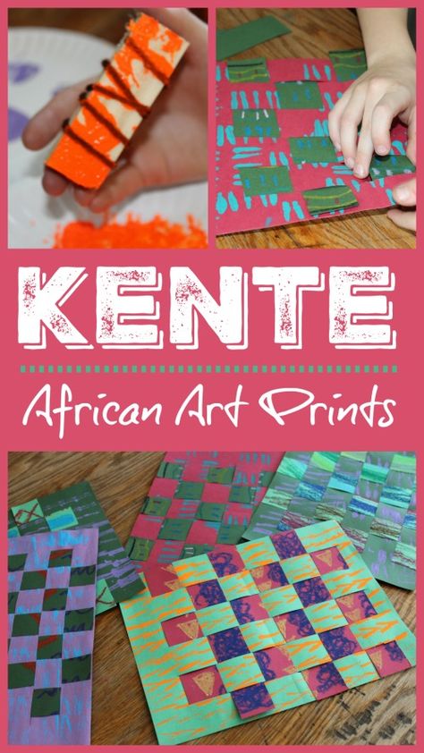 Kente "Cloth": African Print Project #homeschool #crafts #geography African Art For Kids, Multi Cultural Art, Africa Craft, African Art Projects, Children Crafts, Cultural Crafts, African Crafts, African Children, Kente Cloth