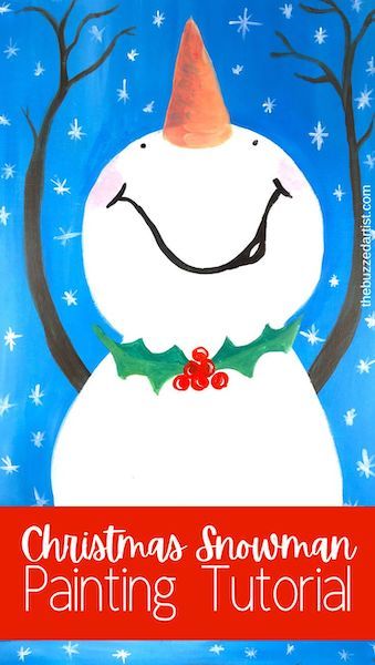 Christmas Snowman Painting Tutorial Easy Snowman Painting On Canvas, Christmas Paintings For Beginners, Easy Christmas Paintings For Beginners, Simple Christmas Paintings, Christmas Snowman Painting, Easy Christmas Paintings, Christmas Painting On Canvas, Snowmen Paintings, Xmas Paintings