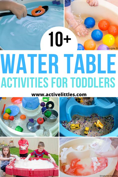 70 + Fun Water Table Play Ideas for Kids + Best Water Tables - Active Littles Watertable Play Ideas, Sand And Water Table Ideas, Water And Sand Table, Water Table Ideas, Bath Activities, Toddler Water Table, Kids Water Table, Play Ideas For Kids, Grandparents Activities