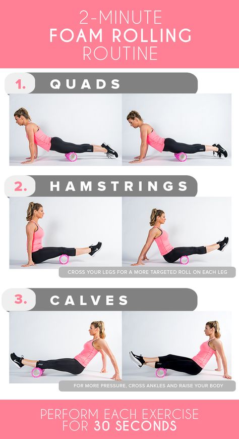 A quick-and-easy foam roller routine for before and after workouts. Roller Routine, Roller Stretches, Back Pain Stretches, Roller Workout, Foam Roller Exercises, Yoga Iyengar, Foam Rolling, Mobility Exercises, After Workout