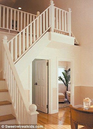 A room for all occasions: A dining room and a stunning staircase are also in the house Victorian Playhouse, Tree House Playground, Luxury Baby Crib, Playhouse Interior, Luxury Playhouses, Katie Homes, Playhouse Ideas, Childrens Playhouse, Build A Playhouse