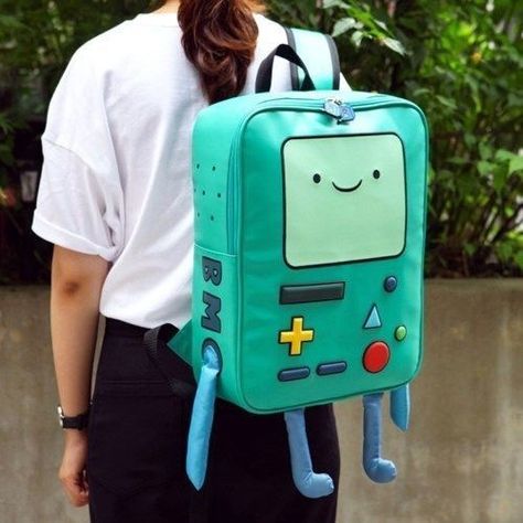 Bmo Backpack, Adventure Time Backpack, Adventure Time Bmo, Stylish School Bags, Mini Mochila, Diy Fan, 15 Gifts, Novelty Bags, Cute Stuffed Animals