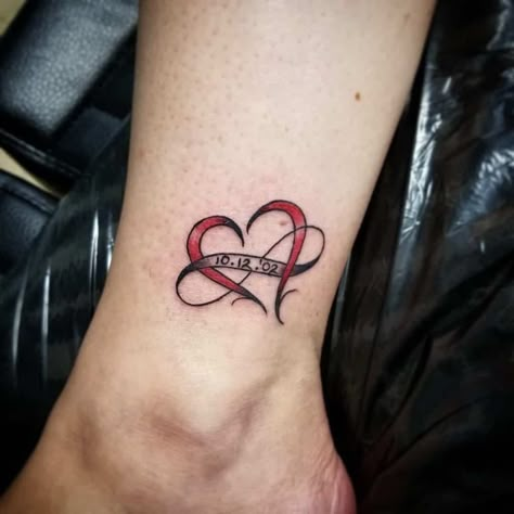 Memorial Heart Tattoo, Infinite Love Tattoo, Infinity Heart Tattoo, Cross Heart Tattoos, Husband Name Tattoos, Jason Tattoo, Forgiveness Tattoo, Heart With Infinity Tattoo, Heart Tattoos With Names