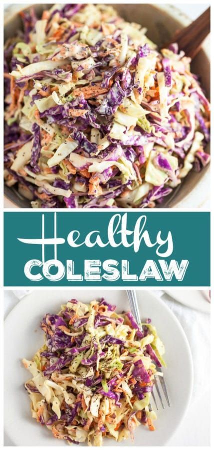 Healthy Coleslaw Recipe, No Mayo Coleslaw, Healthy Coleslaw Recipes, Healthy Bbq, Crunchy Vegetables, Healthy Coleslaw, Coleslaw Salad, Homemade Coleslaw, Healthy Greek Yogurt