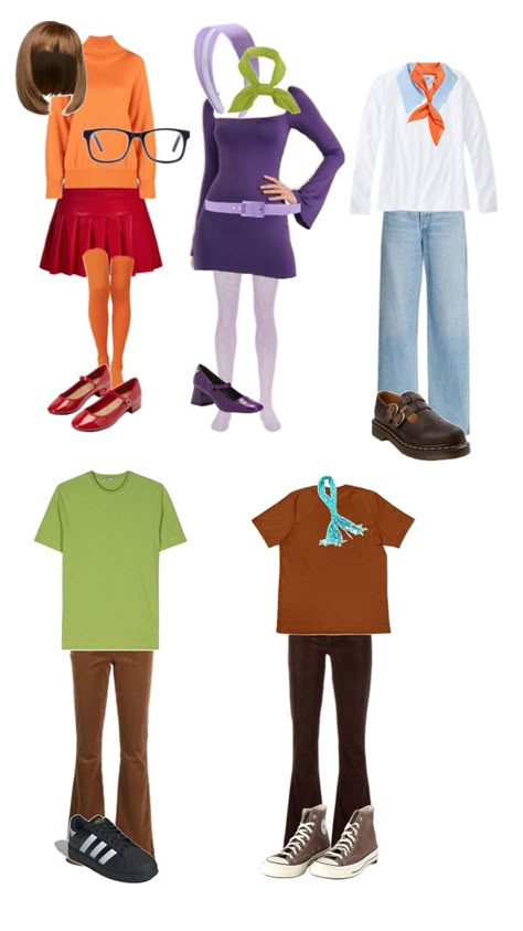 Trio Besties, Cool Halloween Ideas, Halloween Outfits Ideas, Costume Ideas Cosplay, Cow Halloween Costume, Scooby Doo Halloween Costumes, Scooby Doo Gang, Fun Halloween Outfits, Purim Costume