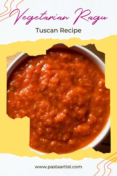 Vegetarian Ragu Recipes, Healthy Ragu Recipe, Vegan Ragu, Vegetable Ragu With Polenta, Eggplant Ragu Recipes, Ragu Sauce Recipes, Ragu Sauce, Meals Without Meat, Tuscan Recipes