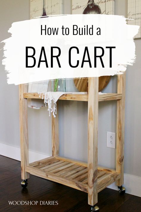 Woodworking Table Plans, Diy Bar Cart, Woodworking Bed, Wood Projects For Beginners, Small Woodworking Projects, Woodworking Table, Woodworking Plans Diy, Diy Dresser, Scrap Wood Projects