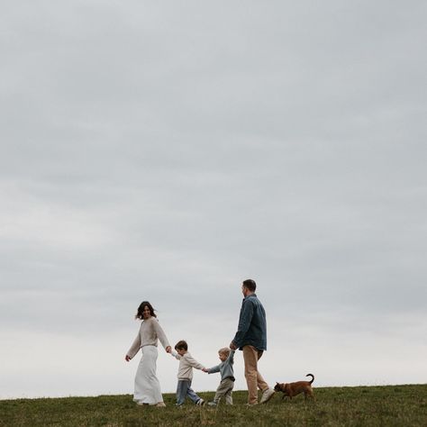 while I culled & edited this session, all I could remember was the sweet belly laughs from the little ones that started at the beginning of our session, and didn't end until we were almost done, growing louder and louder with every step, tickle, and snuggle. 🥰 oh the beauty that unfolds when you approach your family session in a way that allows your children to be who they truly are. 🫶🏽 enjoyed every inch of this cloudy evening with the most adorable fam. ☁️☁️☁️ #lancasterphotographer #i... Self Family Photoshoot, Foggy Family Photoshoot, Chill Family Photos, Fall Family Photos Jeans And Sweater, Film Photography Family Session, Cape Cod Family Photos, Raw Family Photography, 2 Under 2 Family Pictures, Cloudy Day Family Photoshoot