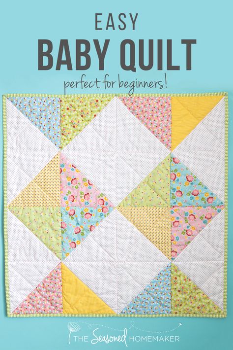 Quilt Patterns That Showcase Fabric, Amy Smart Quilt Patterns, Simple Quilting Pattern, Quick Scrap Quilts, Color Block Quilt Pattern, Quilt Boarders Patterns, Children Quilts Ideas, Layer Cake Baby Quilt Pattern, Baby Quilt Patterns Easy Girl