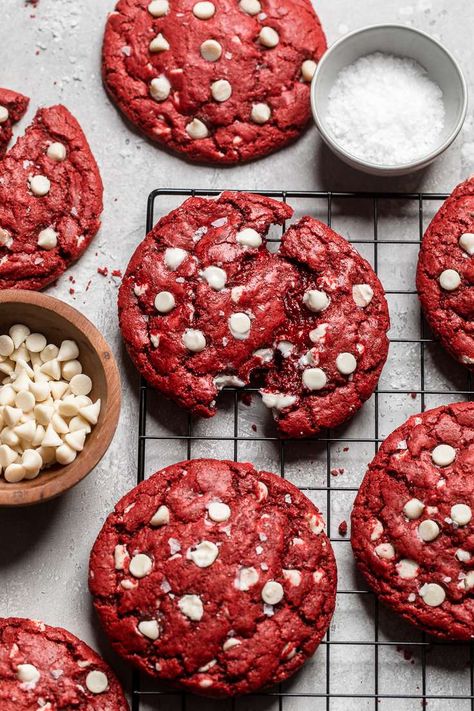 Vegan Red Velvet Cookies Cookie Dough No Flour, Edible Cookie Dough No Flour, Edible Cookie Dough For Two, Cookie Dough For Two, Cookie Dough Healthy, Edible Cookie Dough Healthy, Allergy Friendly Cookies, Vegan Red Velvet, Vegan Strawberry Shortcake