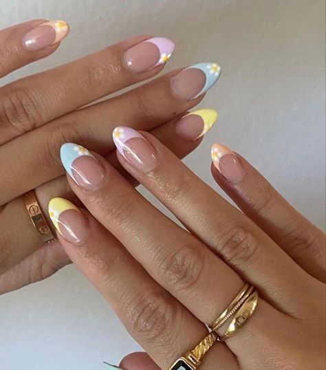 Teen Nails, Broken Nails, Summery Nails, French Tip Acrylic Nails, Simple Acrylic Nails, Easter Nails, Short Acrylic Nails Designs, Pastel Nails, Fire Nails