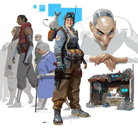 Character Design Sketches, Arte Cyberpunk, Concept Art Character, Game Character Design, Character Design Animation, Cyberpunk Art, Art Style Inspiration, Character Design References, Art Studies