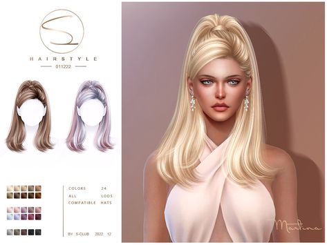 The Sims Resource - High ponytail hair(Martina) Curly Hair Ponytail, Mod Hair, Pelo Sims, Sims 4 Cc Folder, All Hairstyles, Sims 4 Downloads, Sims 4 Cc Packs, Sims Hair, Sims 4 Collections