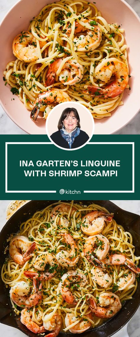 Dinner Recipes Ina Garten, Ina Garten Shrimp, Shrimp Pasta Recipes Easy, Shrimp And Pasta, Shrimp Scampi Pasta, Best Shrimp Recipes, Scampi Pasta, Shrimp Linguine, Quick And Easy Dinner Ideas