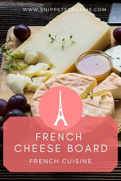 French cheese board pin for pinterest French Recipes Dinner, French Charcuterie Board, Platter Presentation, Finger Food Party, French Cheese Plate, French Charcuterie, French Snacks, Charcuterie Wedding, French Cheese Board