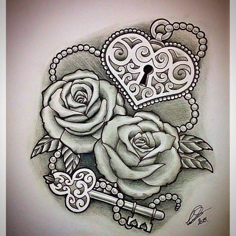 "Roses with Heart-Shaped Lock & Key" by @leepawleytattooartist via http://ink361.com/app/users/ig-228402515/leepawleytattooartist/photos Key Tattoo Designs, Lock Tattoo, Tattoo Painting, Tattoos Pinterest, 7 Tattoo, Key Tattoos, Key Tattoo, Tatuaje A Color, Heart Lock